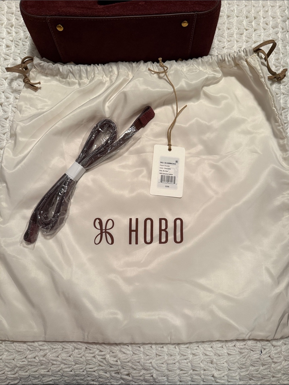 EUC Hobo Rogue Shoulder Bag in Chocolate Suede - Picture 13 of 13